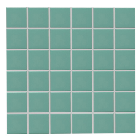 Mint: Glossy Green Porcelain Mosaic Tile; (30.6×30