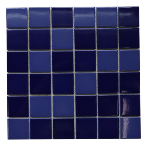G71 Mix: Glossy Mixed Blue Porcelain Mosaic Tile; (30.6×30