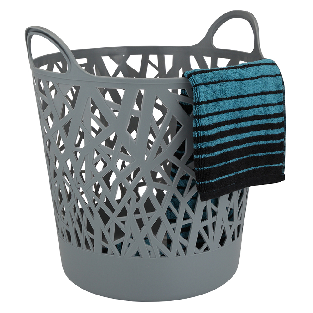 Nesty Laundry Basket, 35Lts; (42x39x45)cm, Grey 1