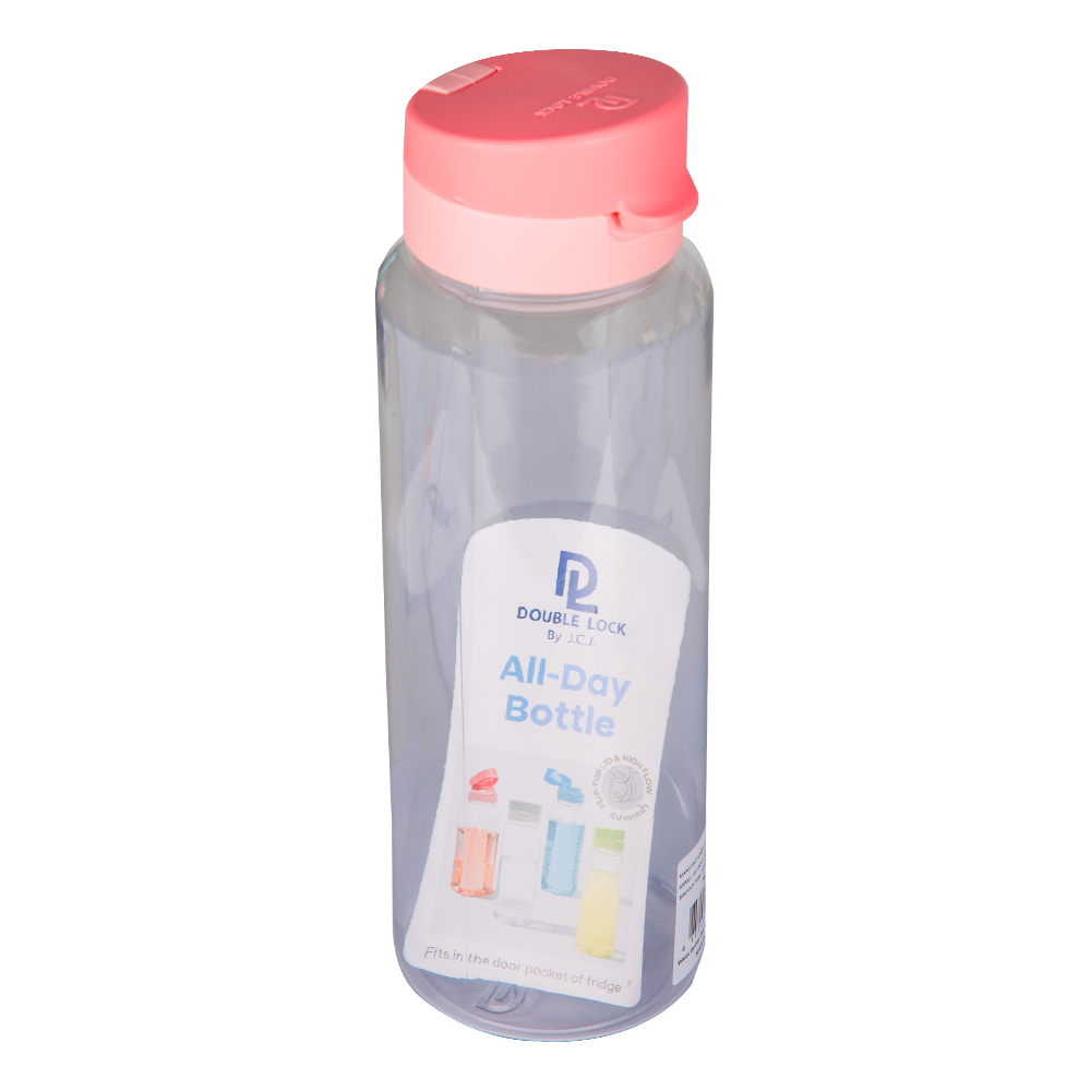 Double Lock Water Bottle; 1200ml, Pink 1