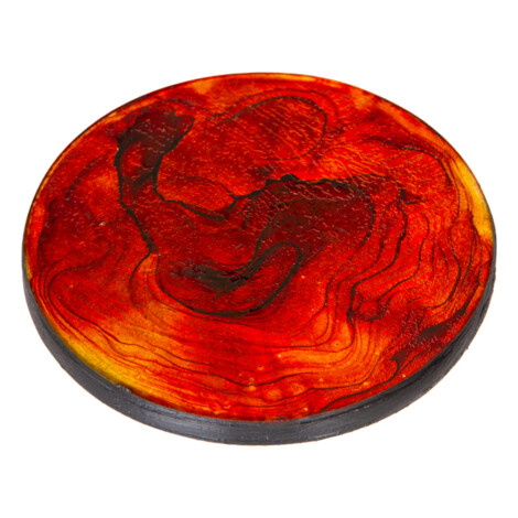 Decorative Round Coaster Set; 6pcs, Orange