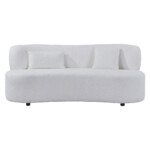Fabric Sofa: 3-Seater; (203.5x99x82)cm, White