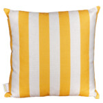 Domus: Outdoor Pillow; (45x45)cm, Yellow Stripes