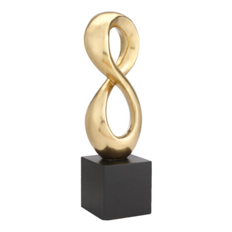 Eightfinity Number 8 Sculpture; (13x11x38)cm, Gold/Black 1