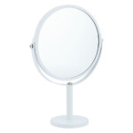 Foss Round Table Standing Mirror; (16.5x7.8x24)cm, White