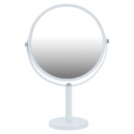 Foss Round Table Standing Mirror; (16.5x7.8x24)cm, White