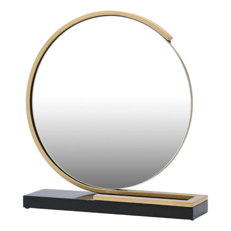 Lux Table Standing Mirror; (38.5x10x43)cm, Black/Gold