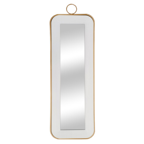 Decorative Wall Mirror; (44×134)cm, White 1