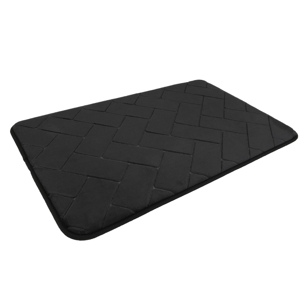 Erina Memory Foam Bath Mat; (45x70)cm, Black