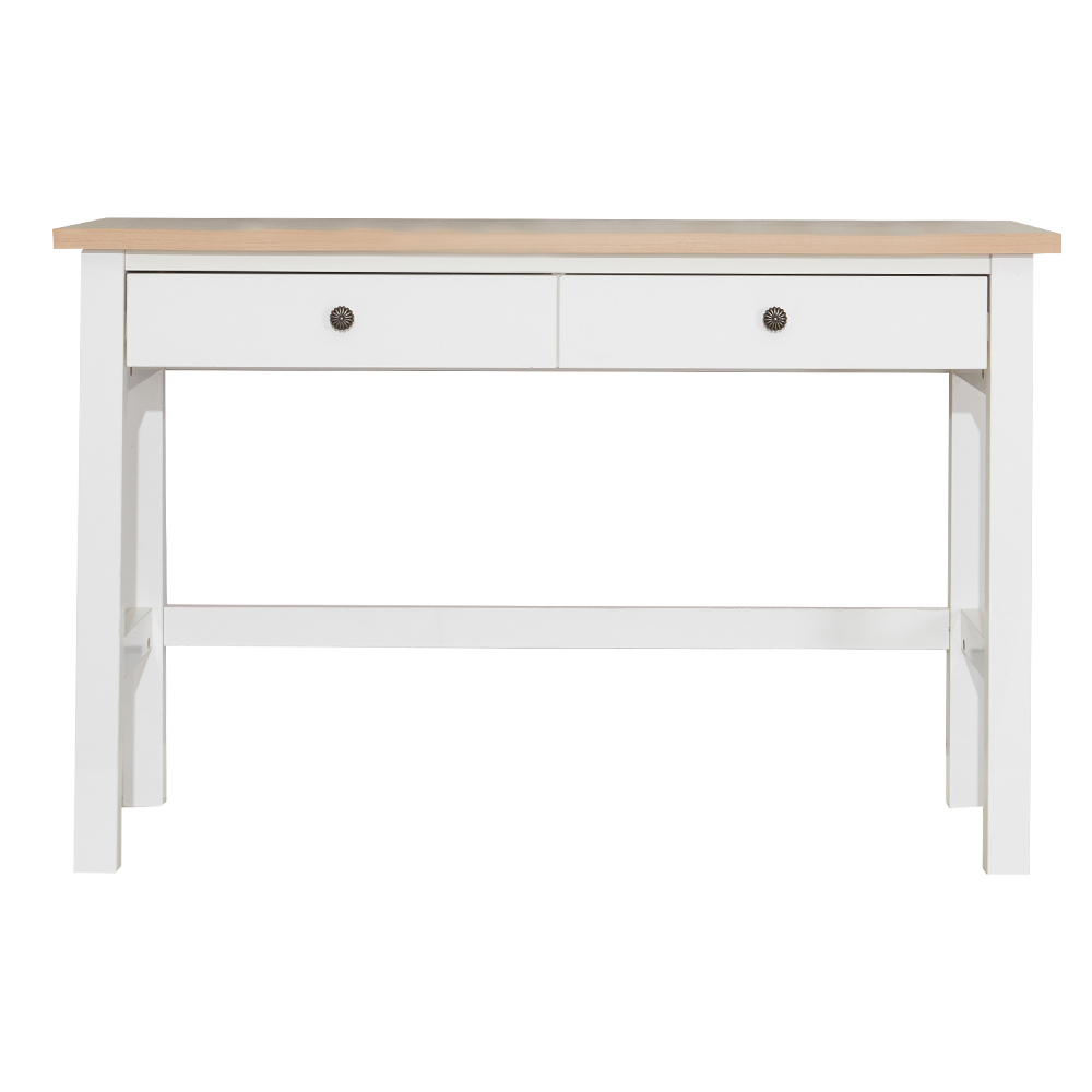 Console Table; (120x45x78)cm, Light Oak/White 1