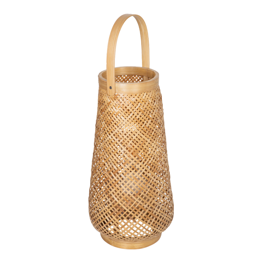 Bamboo Medium Lantern With Fittings, Natural