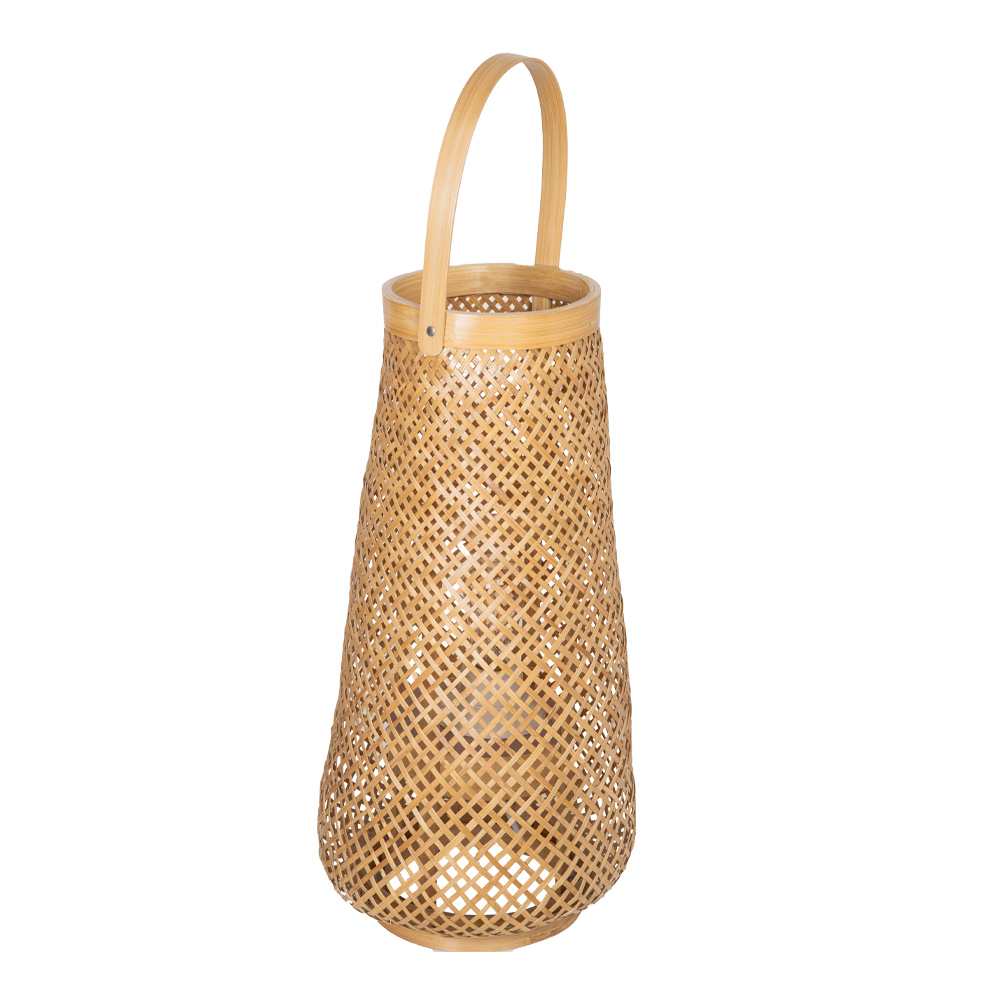 Bamboo Large Lantern With Fittings, Natural