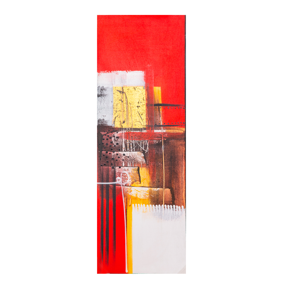 Oil Painting: Abstract; (30x90x3)cm, Red 1