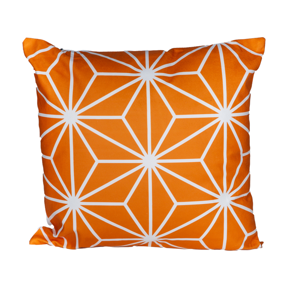 Outdoor Pillow; (45×45)cm, Orange/White 1