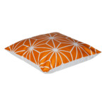 Outdoor Pillow; (45x45)cm, Orange/White