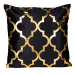 Outdoor Pillow; (45x45)cm, Black/Gold