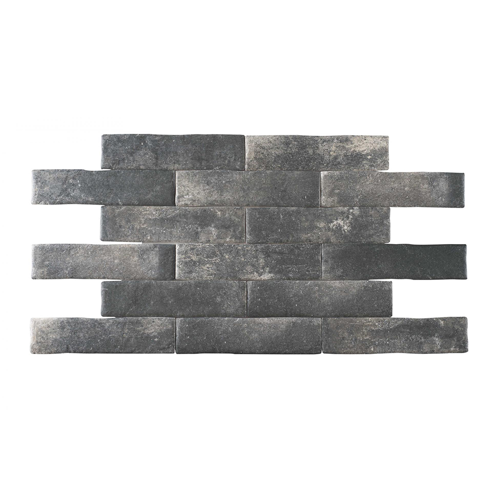 Brickwall Grafito: Matt Porcelain Tile; (7.0x28.0)cm
