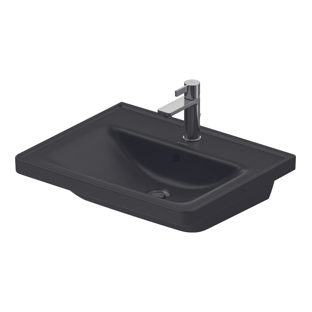 D-Neo: Vanity Wash Basin With Overflow And 1 Tap Hole; 60cm, Anthracite Matt 1