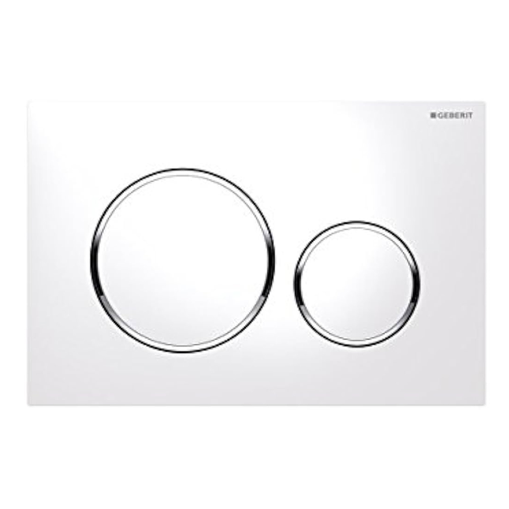 Geberit: Actuator Plate, Sigma20, White/Bright Chrome Plated 1