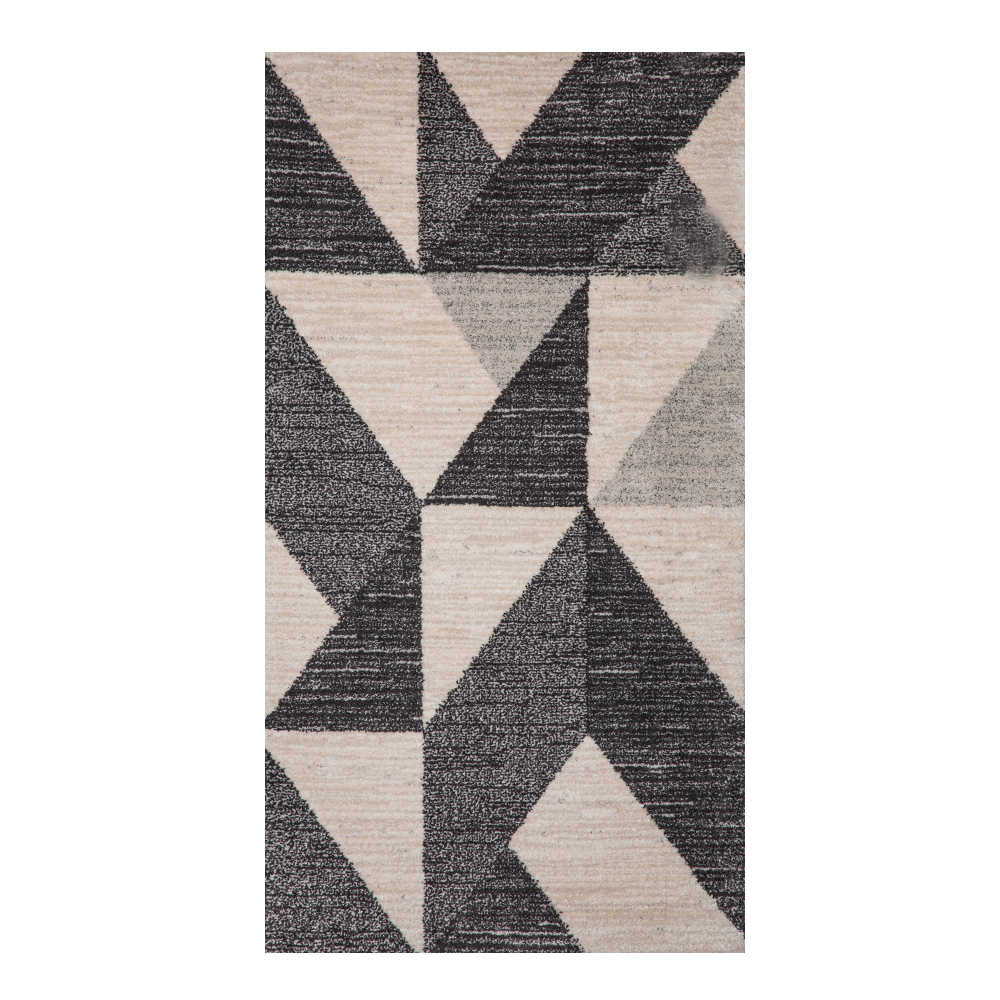 Balta: Siroc Abstract Geometric Pattern Carpet Rug; (80×150)cm, Grey 1