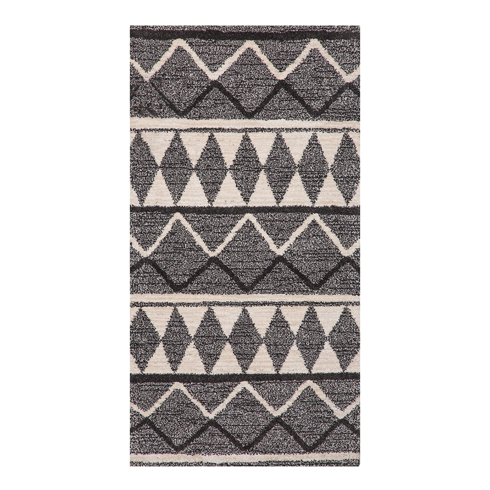 Balta: Siroc Daimond Patterned Carpet Rug; (80×150)cm, Grey 1