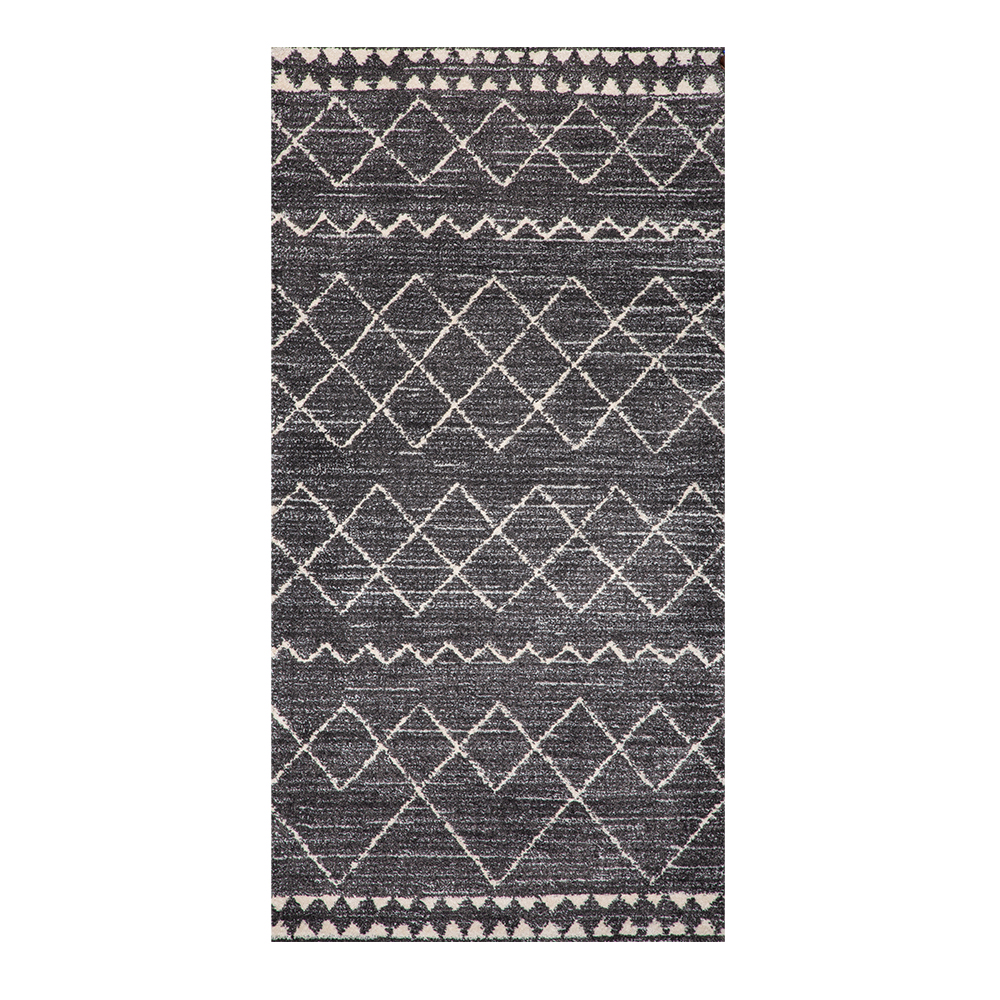 Balta: Siroc Abstract Diamond Pattern Carpet Rug; (80×150)cm, Grey 1