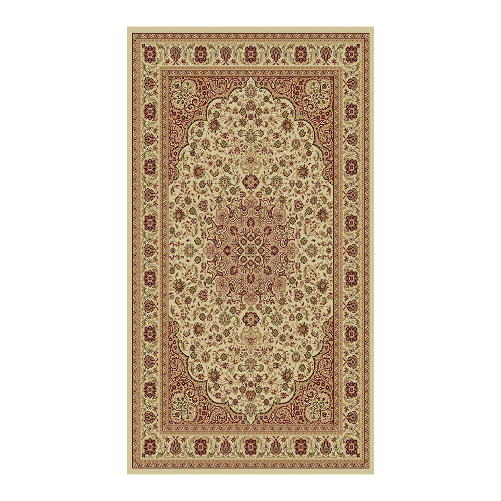 Dilek: Dilber Persian Bordered Carpet Rug; (200×290)cm, Beige/Brown 1