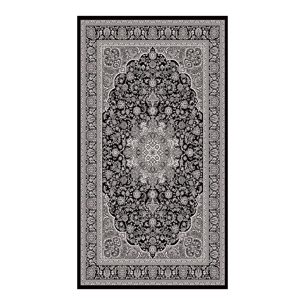 Dilek: Dilber Persian Bordered Carpet Rug; (200×290)cm, Grey/Black 1
