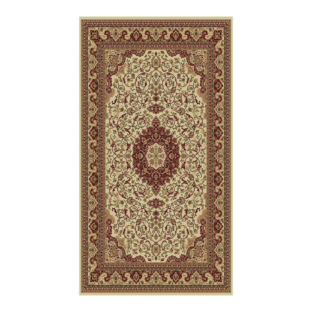 Dilek: Dilber Traditional Bordered Floral Carpet Rug; (200×290)cm, Beige/Brown 1