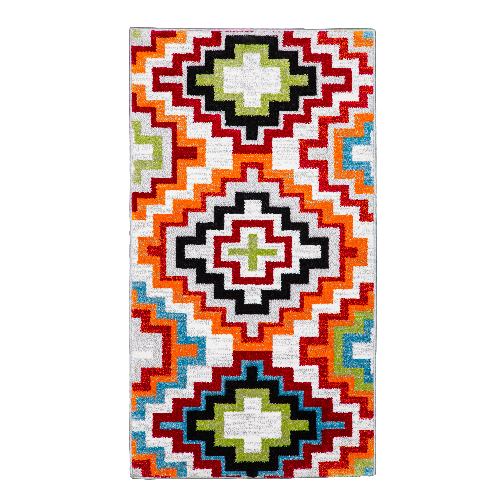 Grand: Colorful Faery 2500 Kilim Pattern Carpet Rug; (240×340)cm, Multicolor 1