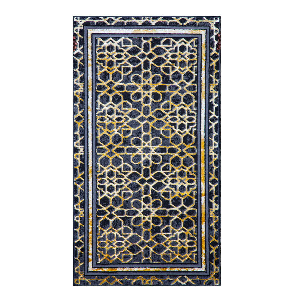 Grand: Safir Oriental Pattern Carpet Rug; (200×290)cm, Navy Blue/Gold 1