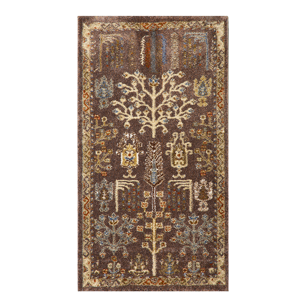 Oriental Weavers: Omnia Tree Pattern Carpet Rug; (80×150)cm, Brown 1