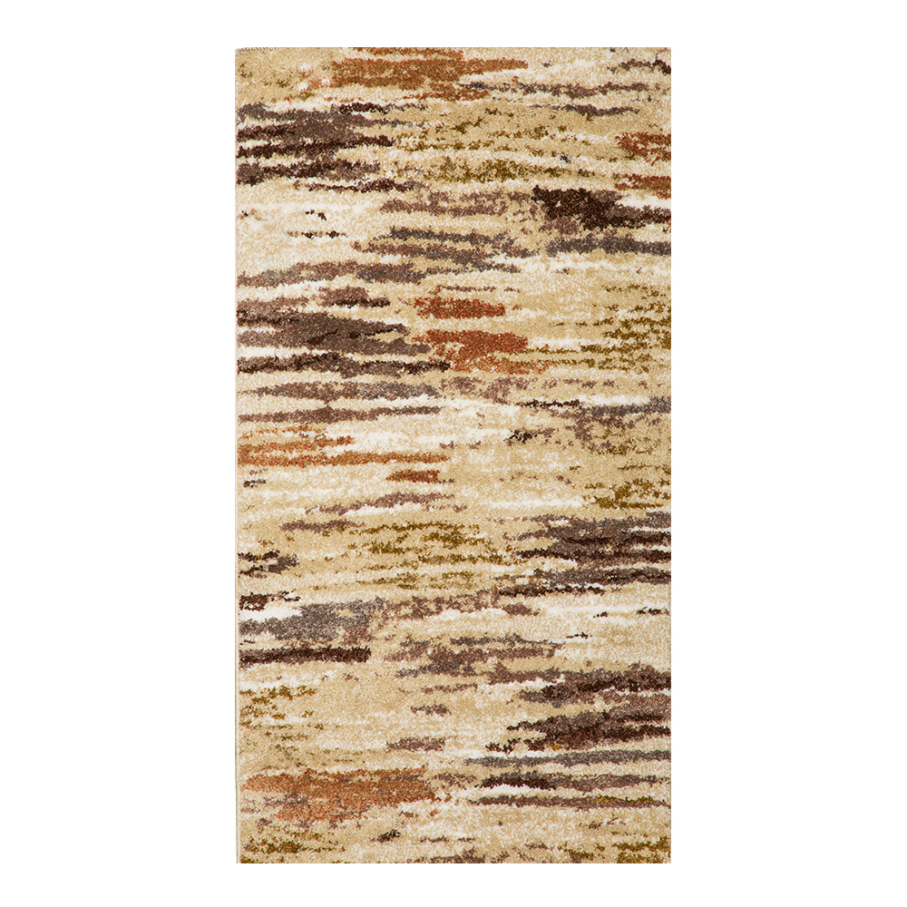 Oriental Weavers: Omnia Striped Carpet Rug; (80×150)cm, Brown/Cream 1