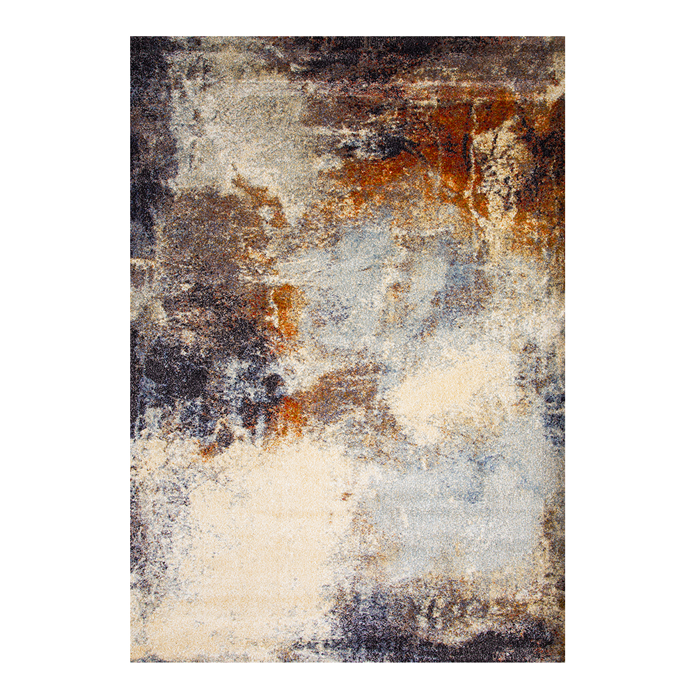 Oriental Weavers: Omnia Abstract Carpet Rug; (80×150)cm, Indigo/Spice 1