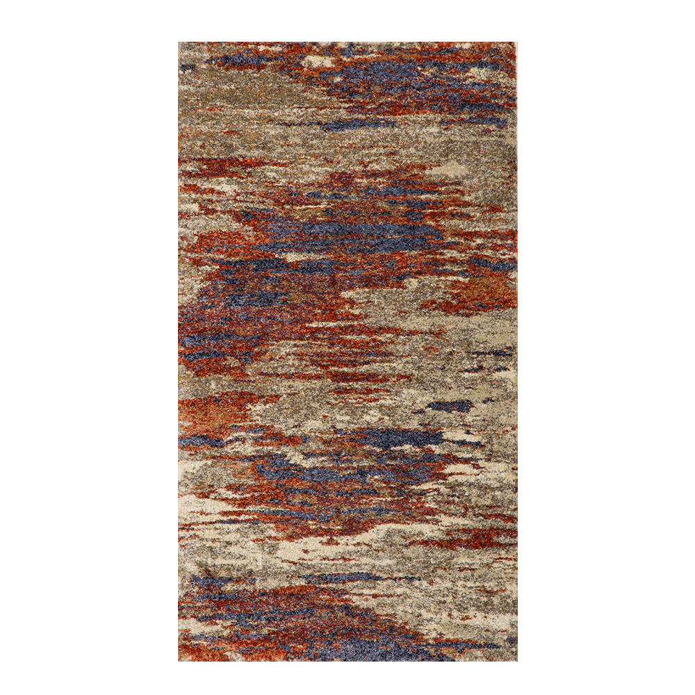 Oriental Weavers: Omnia Abstract Carpet Rug; (80×150)cm, Rusty Gold 1