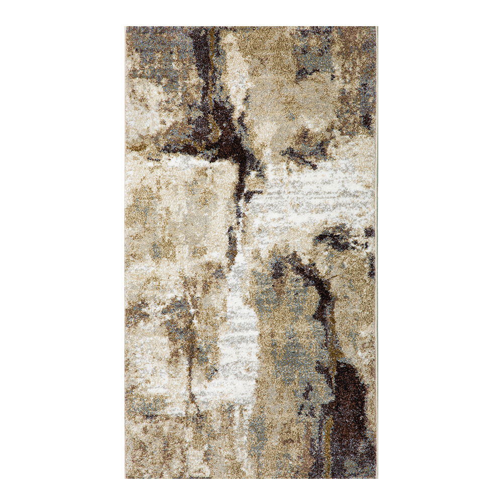 Oriental Weavers: Omnia Abstract Carpet Rug; (80×150)cm, Mushroom Ivory 1
