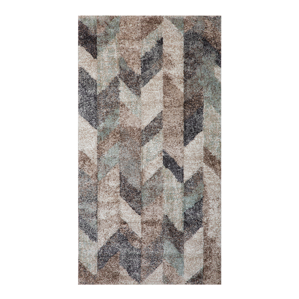 Oriental Weavers: Castro Curved Abstract Pattern Carpet Rug; (160×230)cm, Grey/Brown  1