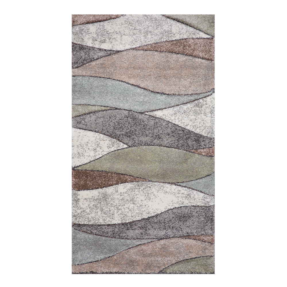 Oriental Weavers: Castro Curved  Abstract Pattern Carpet Rug; (200×290)cm, Multicolour 1