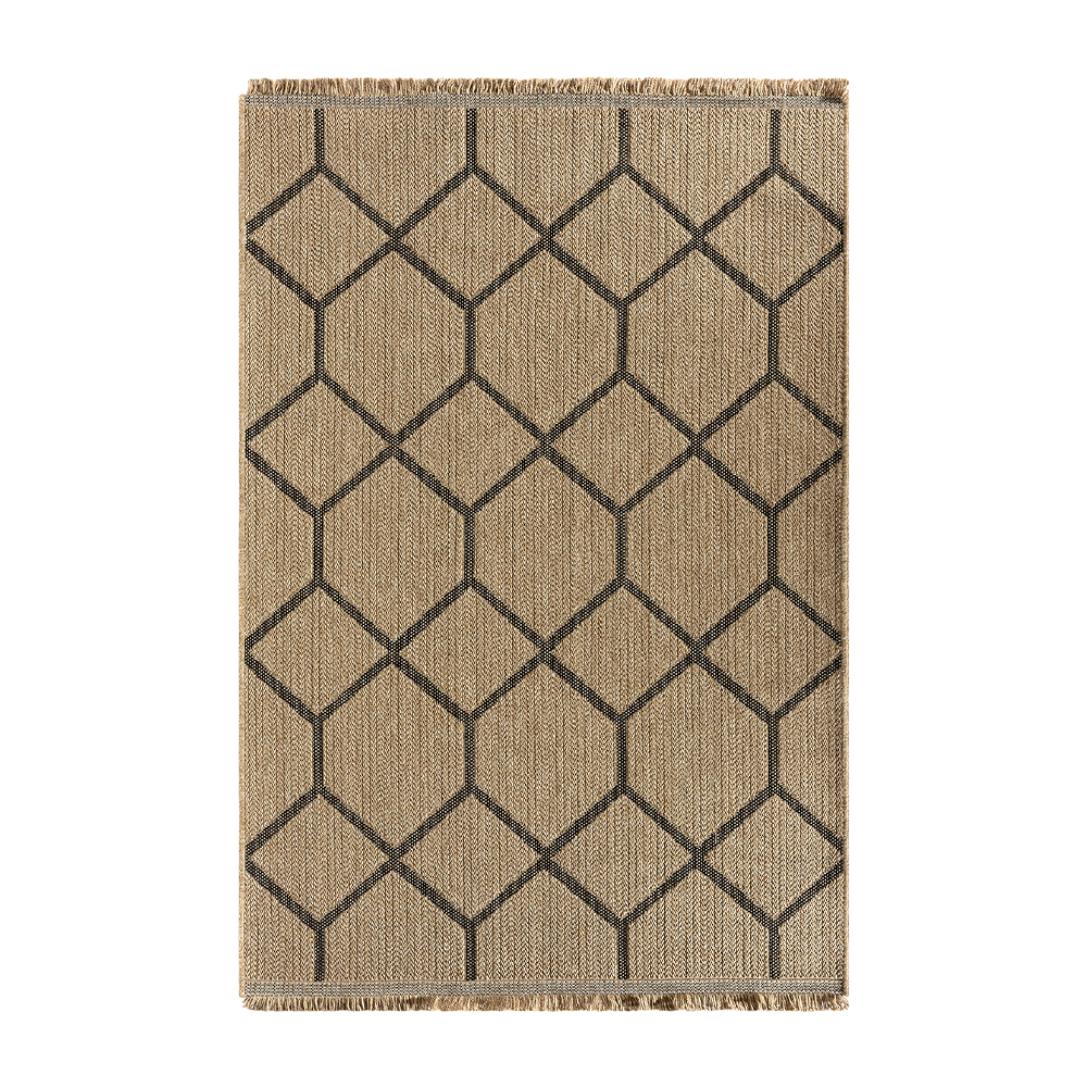 Seyran: India Carpet Rug; (200X290)cm, Brown/Black 1