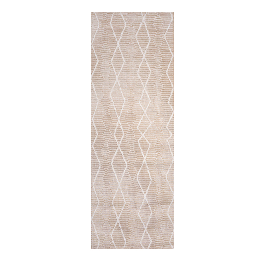 Ufuk: Panama Carpet Rug; (100×400)cm, Beige 1