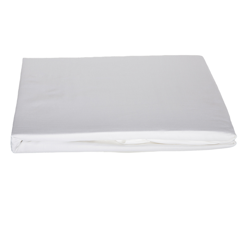 Domus: King Fitted Bed Sheet, 1pc; (150×200+30)cm, White 2