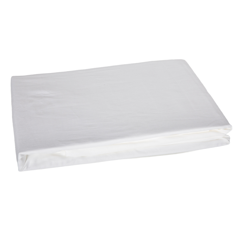 Domus: Super King Fitted Bed Sheet, 1pc; (180×200+30)cm, White 1