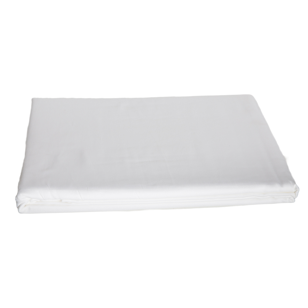 Domus: King Flat Bed Sheet, 1pc: 1cm Striped; (240x275)cm, White