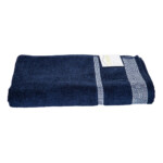 Bath Towel; (90x160)cm, 100% Cotton, 600gsm, Navy Blue