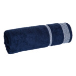 Bath Towel; (90x160)cm, 100% Cotton, 600gsm, Navy Blue