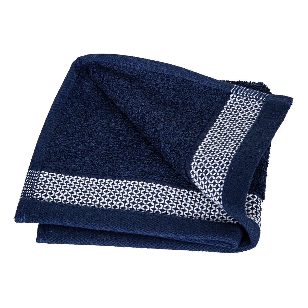 Face Towel; (33x33)cm, 100% Cotton, 600gsm, Navy Blue