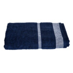 Bath Towel; (70x140)cm, 100% Cotton, 600gsm, Navy Blue