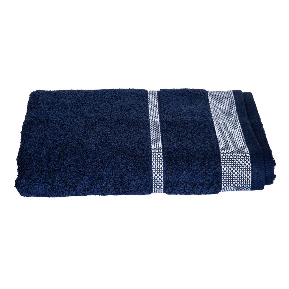 Bath Towel; (70×140)cm, 100% Cotton, 600gsm, Navy Blue 1