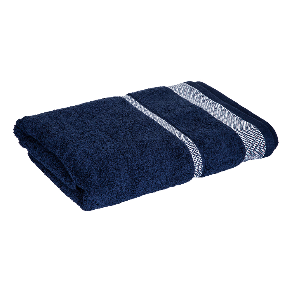 Bath Towel; (70x140)cm, 100% Cotton, 600gsm, Navy Blue