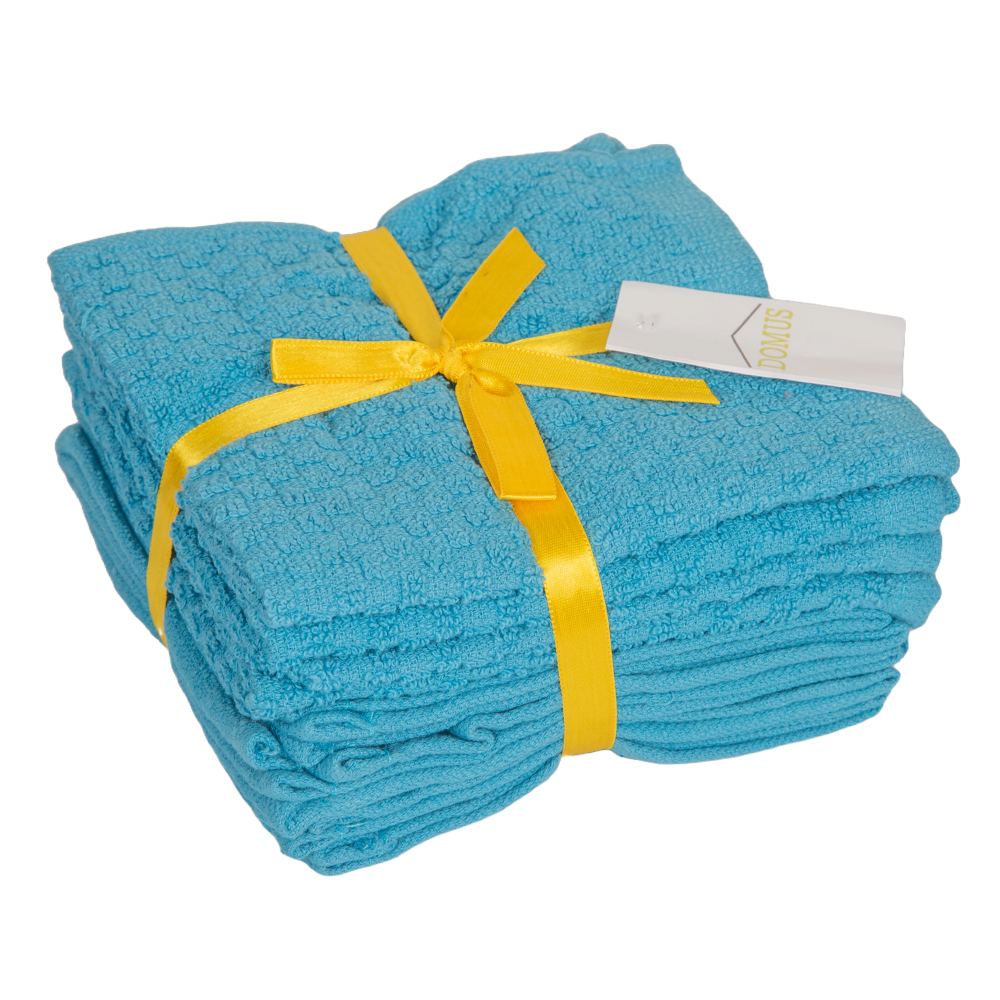 Domus: Popcorn Wash Cloth 8Pcs Set; (30×30)cm, Blue 1